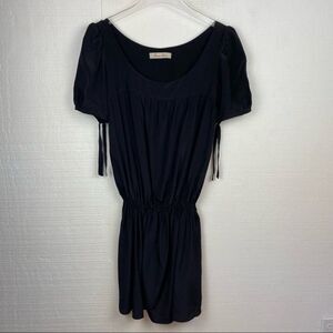 Geren Ford Dress XS Silk Mini Black Short Sleeves